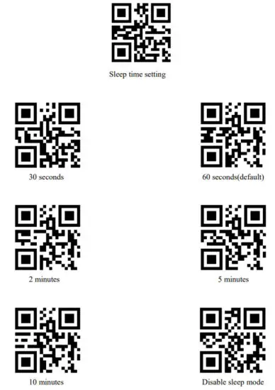 Excelsecu Data Technology ESCS W20 Wireless Code Scanner - Sleep time setting