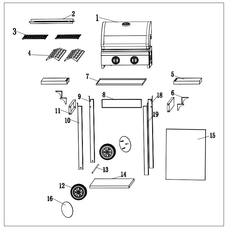 KLARSTEIN 10035413 Gas Grill - SCOPE OF DELIVERY