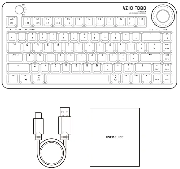 AZIO FOQO Wireless Backlit Mechanical Keyboard-1