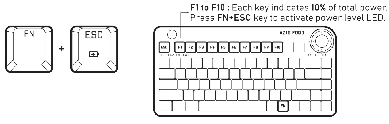 AZIO FOQO Wireless Backlit Mechanical Keyboard-13