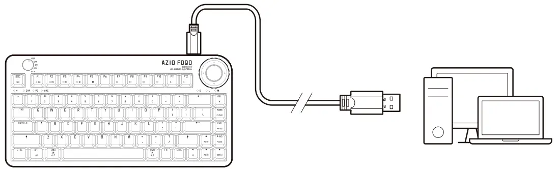 AZIO FOQO Wireless Backlit Mechanical Keyboard-7