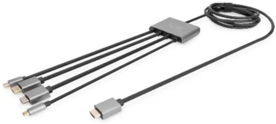 DIGITUS DS-45331 4-In-1 AV Adapter/Switch
