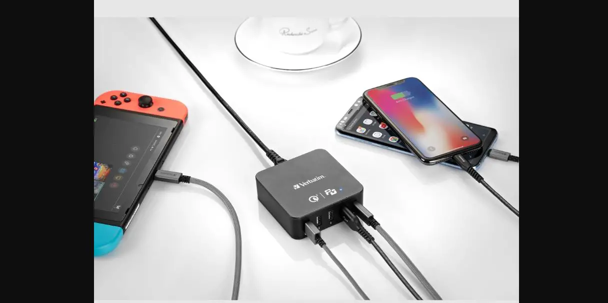 Verbatim 65828 5-port 40w Pd And Qc 3.0 Usb Charger User Manual