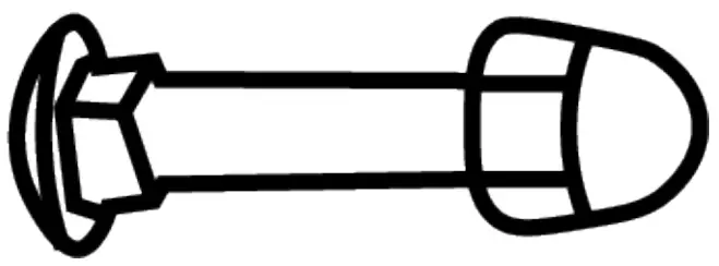 M8*52 Carriage Bolts x4