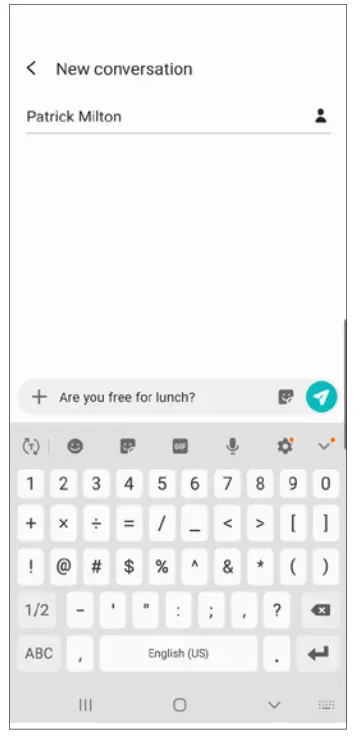 SAMSUNG Galaxy S10 - Messages