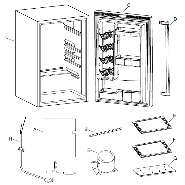 VISSANI VXAR440BSS 4.4 Cu Ft Freestanding Outdoor Refrigerator with SS Door-2