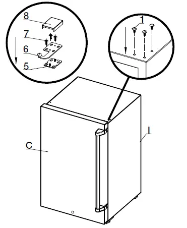 VISSANI VXAR440BSS 4.4 Cu Ft Freestanding Outdoor Refrigerator with SS Door-7