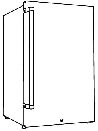 VISSANI VXAR440BSS 4.4 Cu Ft Freestanding Outdoor Refrigerator with SS Door