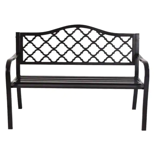 Wellfor Hw-hgy-67395 2 Seat Black Metal Outdoor Bench Instruction Manual