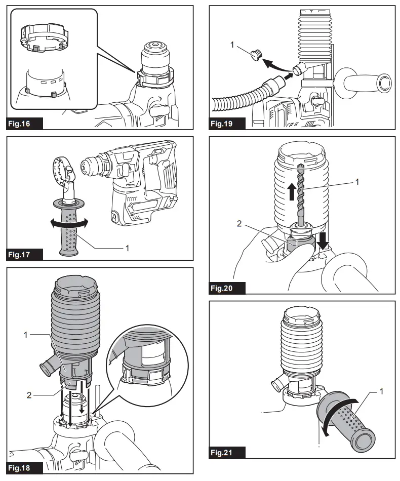 makita HR140D Cordless Rotary Hammer - fig 2