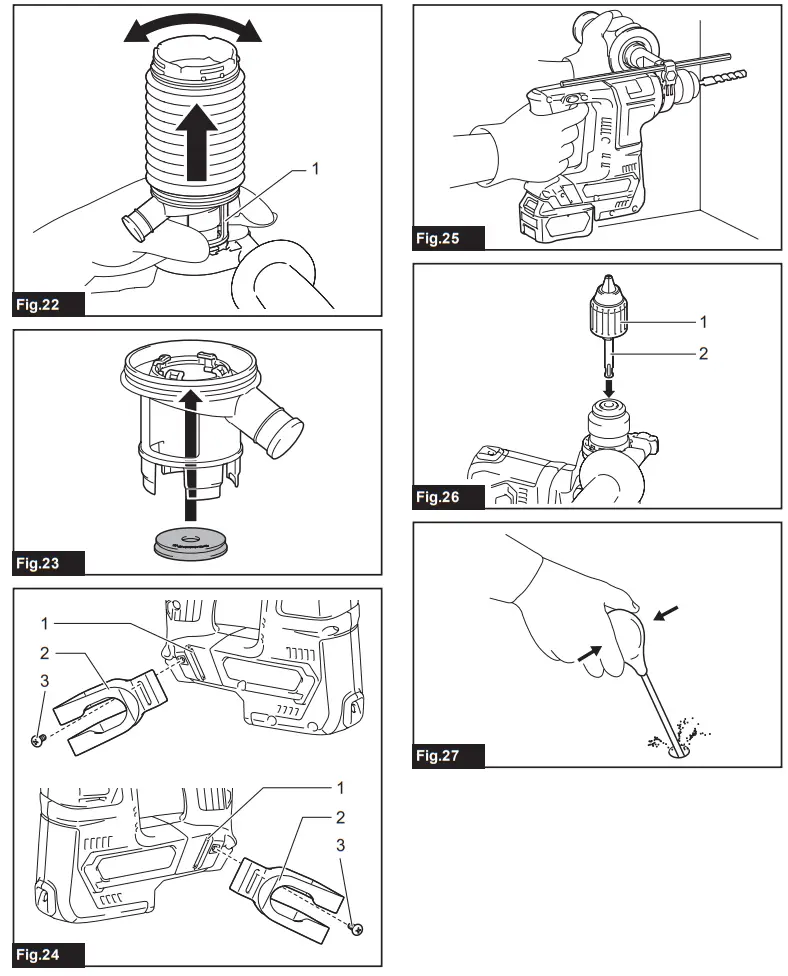 makita HR140D Cordless Rotary Hammer - fig 3