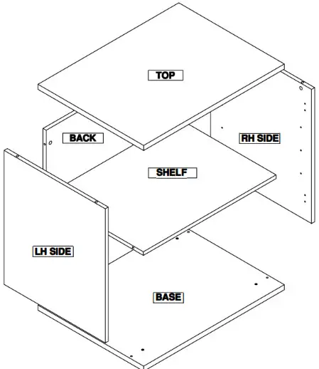 dams Desk High Bookcase Instructions