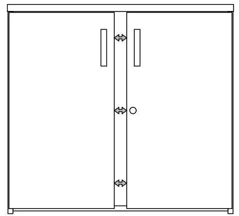 dams Desk High Bookcase - adjustment to point2