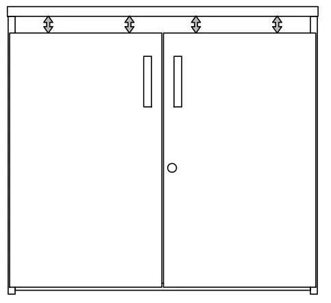 dams Desk High Bookcase - adjustment to point3