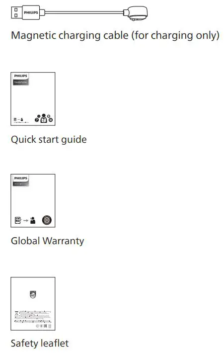 PHILIPS TAA7607 Wireless Sports Headphones User Manual - What's in the box