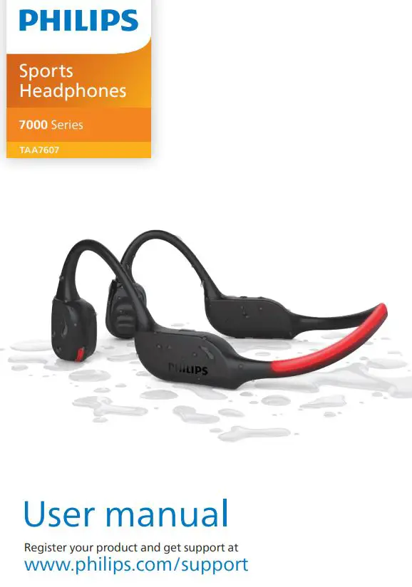 PHILIPS TAA7607 Wireless Sports Headphones User Manual