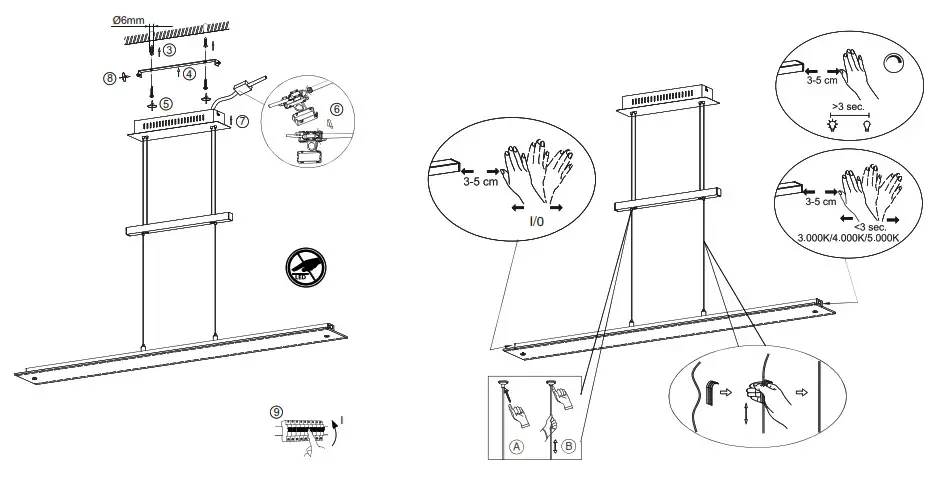 Paul Neuhaus 270309 SELLTEC16 LED Pendant Light - overview 3