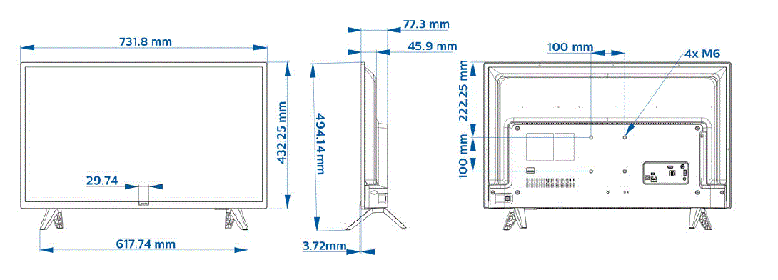 PHILIPS 32HFL4014 PrimeSuite Professional TV fig 1