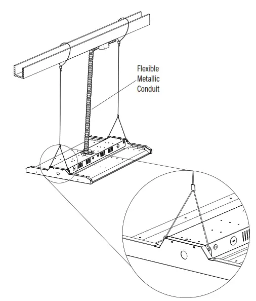 NOVALUX 128W 2-ft LED Linear High Bay Light - CABLE MOUNT