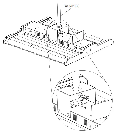NOVALUX 128W 2-ft LED Linear High Bay Light - PENDENT MOUNT
