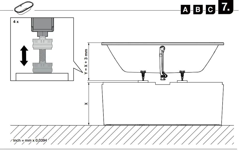 KALDEWEI-735-7-Moulded-Panel-Bathtub-Instruction-FIG-10