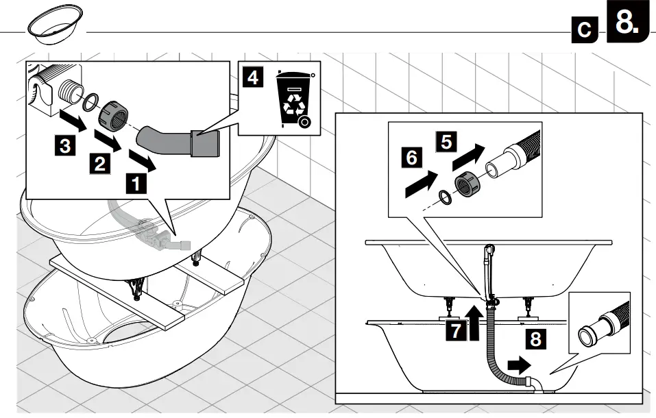 KALDEWEI-735-7-Moulded-Panel-Bathtub-Instruction-FIG-12