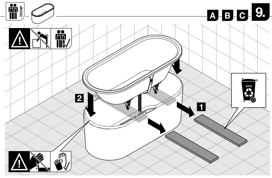 KALDEWEI-735-7-Moulded-Panel-Bathtub-Instruction-FIG-13