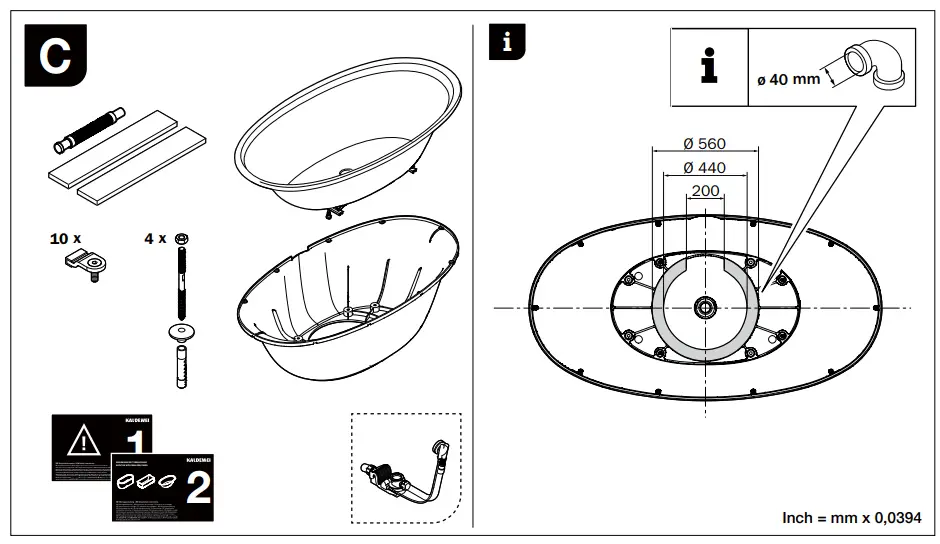 KALDEWEI-735-7-Moulded-Panel-Bathtub-Instruction-FIG-5