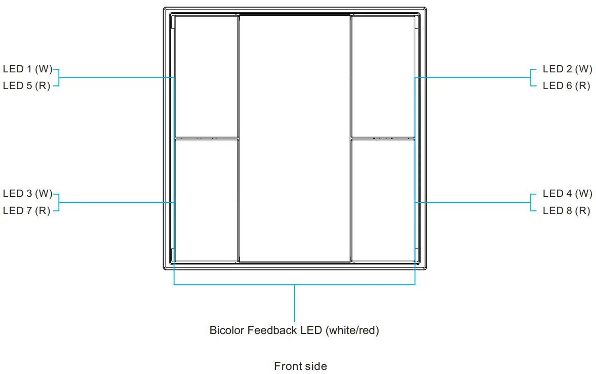 SUNRICHER SR-2422NK4-DA2 4 Key Push Button DALI Wall Switch