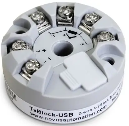 NOVUS 8806000410 TxBlock-USB Head Mounted Temperature Transmitter