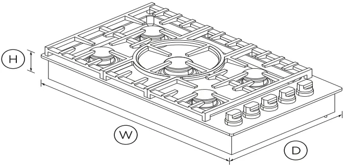 FISHER PAYKEL CDV2-365L N 36 Inch Gas Cooktop LPG 02