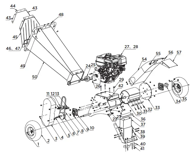 BRABEREQ-BE-WCGR3H65-3-Inch-Drum-Wood-Chipper-Shredder-09