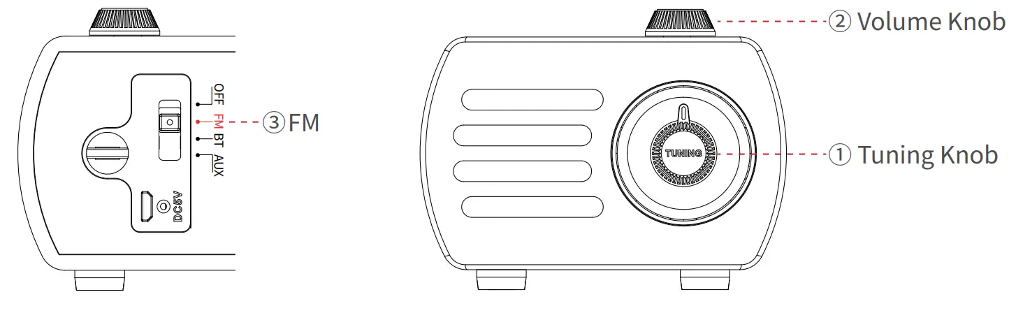 PRONUS R 818 Retro Mini FM Radio - parts 2