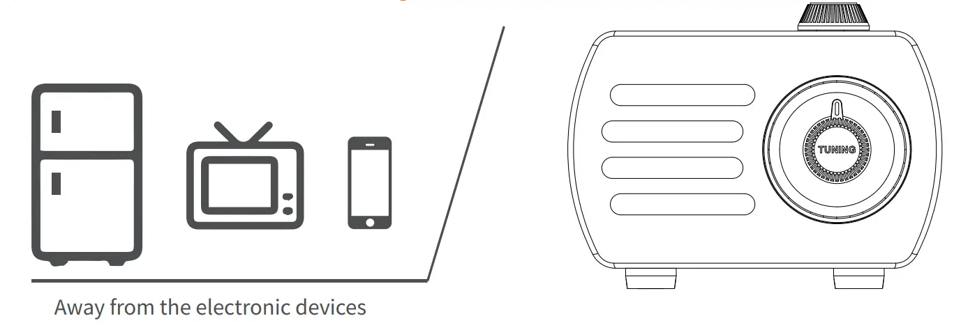 PRONUS R 818 Retro Mini FM Radio - parts 3