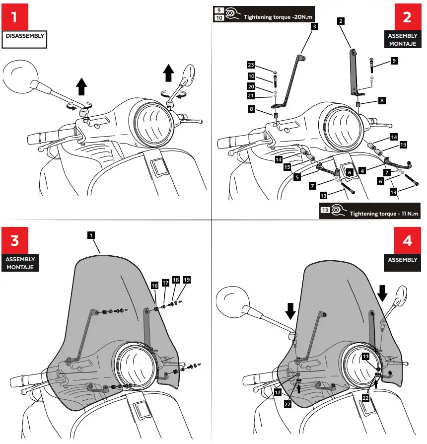Puig PIAGGIO VESPA GTS 125 300 07 - assemble