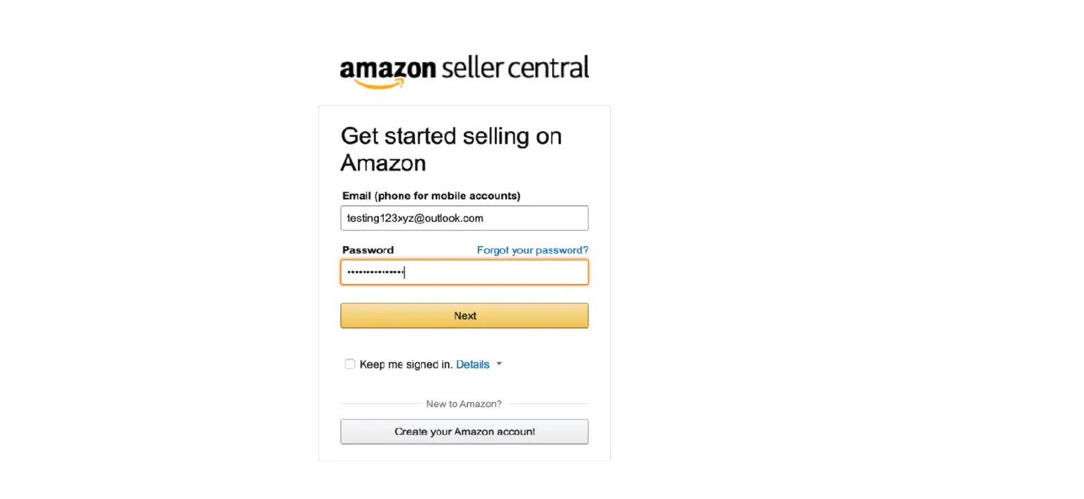 Amazon Set Up A New Selling Account User Manual