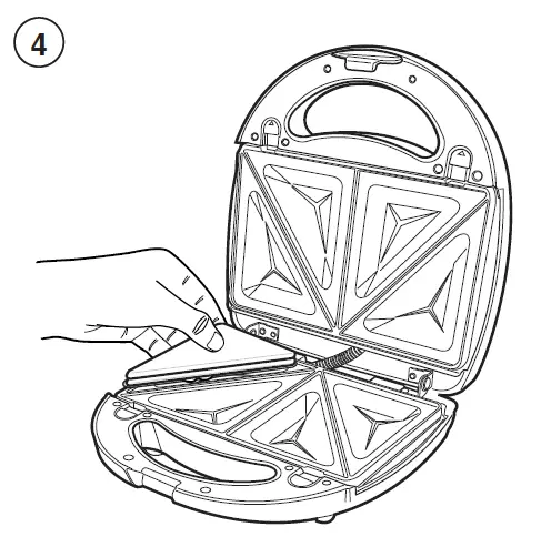 VonHaus 2000120 3 in 1 Toastie Sandwich Maker for Panini and Waffles-6