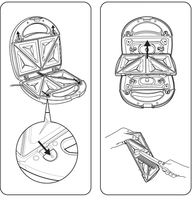 VonHaus 2000120 3 in 1 Toastie Sandwich Maker for Panini and Waffles-9