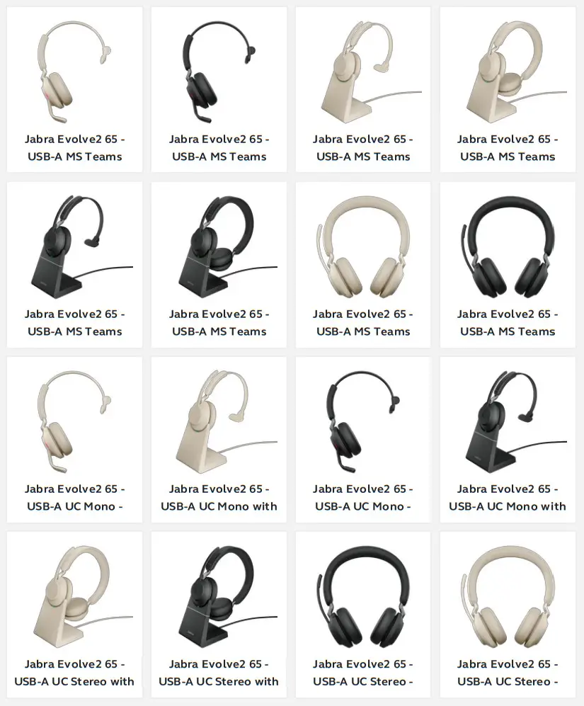 Jabra Evolve2 65 Wireless Stereo Headphone - Applicable products 1