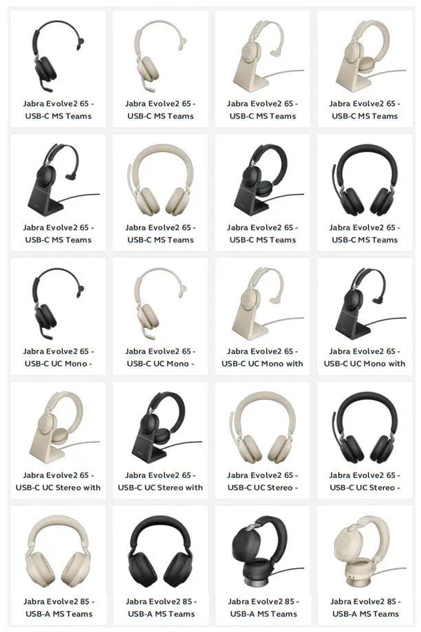 Jabra Evolve2 65 Wireless Stereo Headphone - Applicable products 2