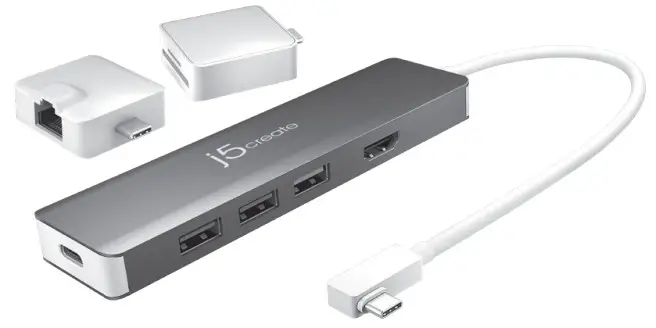 j5create JCD375 USB C Modular Multi Adapter with 2 Kits
