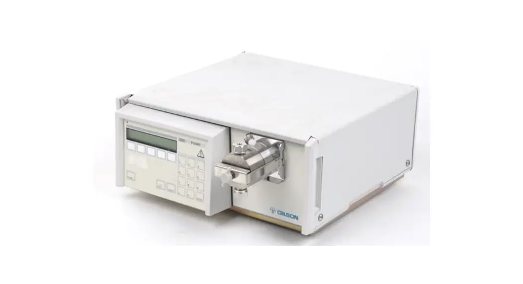 Gilson 307 Hplc Piston Pump User Manual Gilson 307 Hplc Piston Pump User Manual