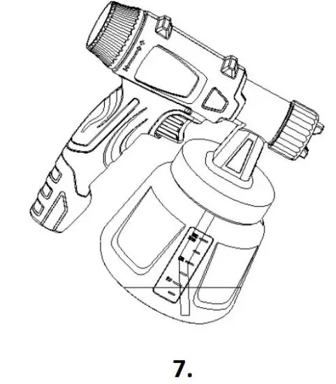 FIG 8 Spraying overhead objects