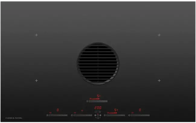 FISHER PAYKEL CID834DTB4 4 Zones with Integrated Ventilation 83cm Induction Cooktop