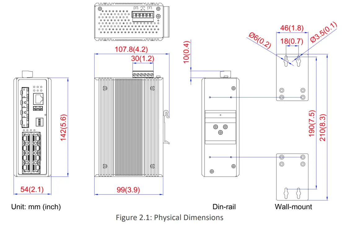 Leonton BG5-1204-SFP-T 12 Port Industrial Gigabit PoE Plus Managed Ethernet Switch - fig