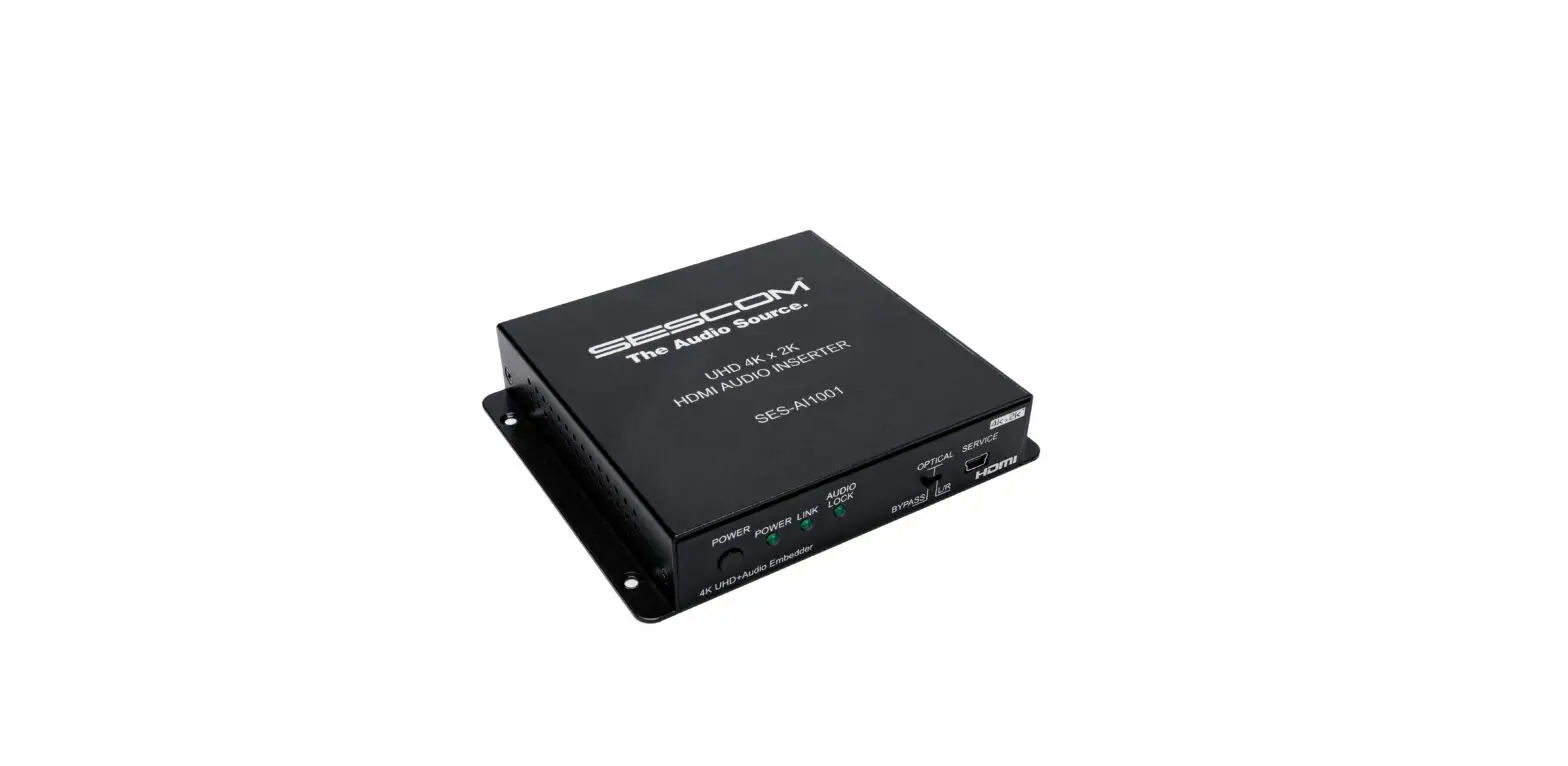Sescom Ses-ai1001 4k Uhd Hdmi 2.0 Audio Inserter Instruction Manual