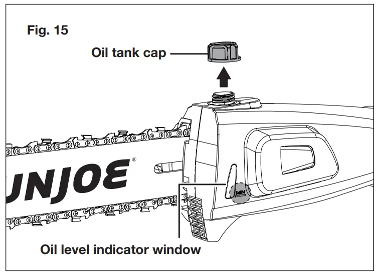 SUNJOE 24V PS10 CT RM Cordless Pole Chain Saw Tool Only 24 VOLT MAX 10 INCH - fig 15