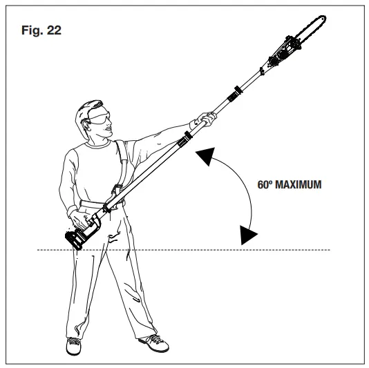 SUNJOE 24V PS10 CT RM Cordless Pole Chain Saw Tool Only 24 VOLT MAX 10 INCH - fig 22