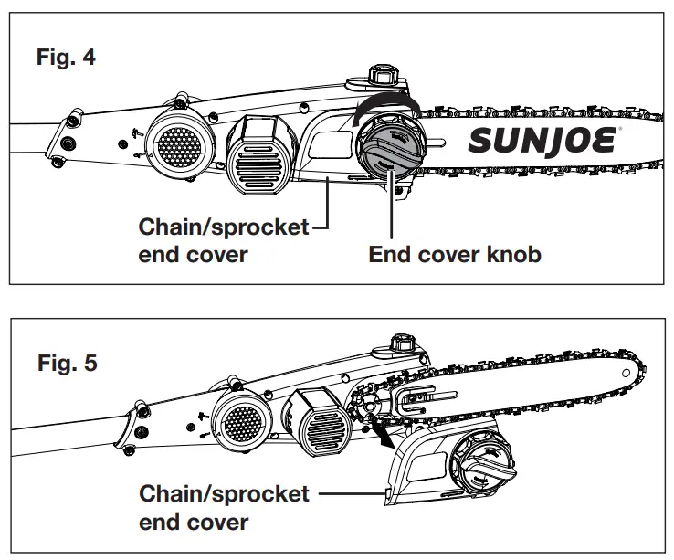 SUNJOE 24V PS10 CT RM Cordless Pole Chain Saw Tool Only 24 VOLT MAX 10 INCH - fig 6