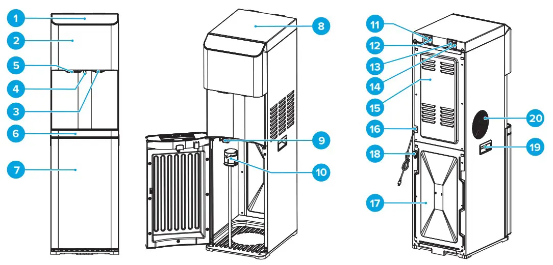 BRIO CLBL720SCIC Freestanding Bottom Loading Electric Water Cooler - Product Features1